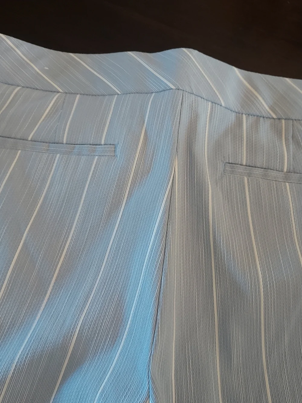Claiborne Light Blue Pinstripe Wide-Leg Pants - Picture 7 of 13